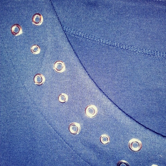 Karen Scott Navy Blue Sweater Top - Picture 3 of 5